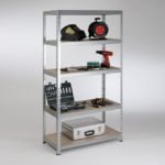 Schwerlaststeckregal, bis 875 kg belastbar, mit 5 Böden, verschiedene Größen und Farben